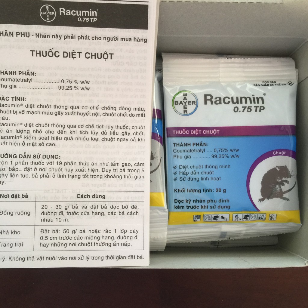 Thuốc diệt chuột đặc hiệu RACUMIN 0.75%