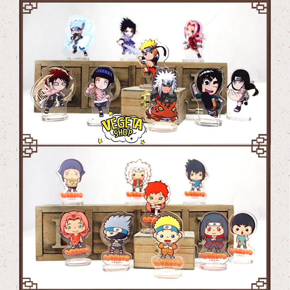 Mô Hình Tượng Standee Acrylic Mica 2 mặt - Set 9 Standee Naruto One Piece Conan Mob Psycho 100 Attack on Titan Kimetsu