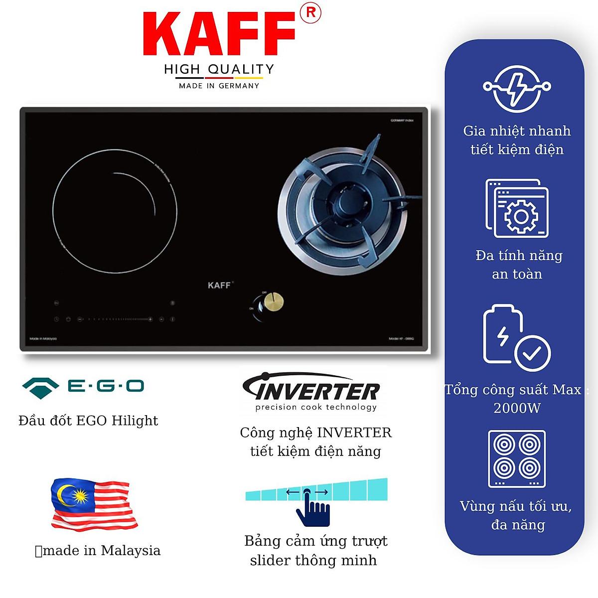 Bếp âm từ kết hợp ga nhập khẩu Malaysia KAFF KF-088IG - Hàng chính hãng