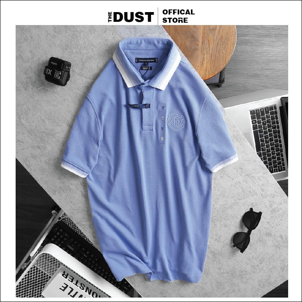 Hình ảnh Áo thun polo nam cổ bẻ phối viền TMY PC trơn basic, vải cotton cá sâu, form slim fit, trẻ trung, lịch lãm - THE DUST