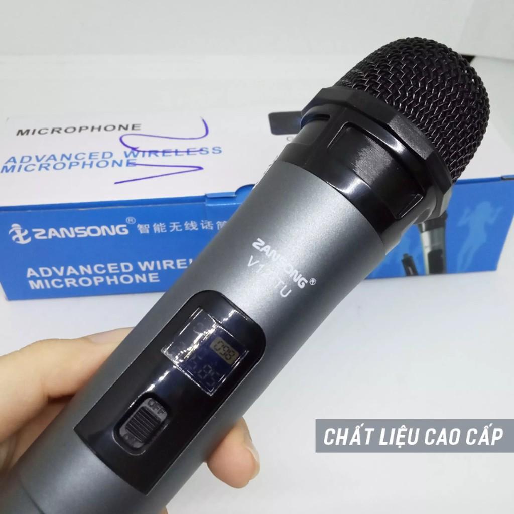 Micro Karaoke V12 không dây cho loa kéo,karaoke,bluetooth Zangsong màn hình LCD Hỗ trợ các thiết bh 12 tháng