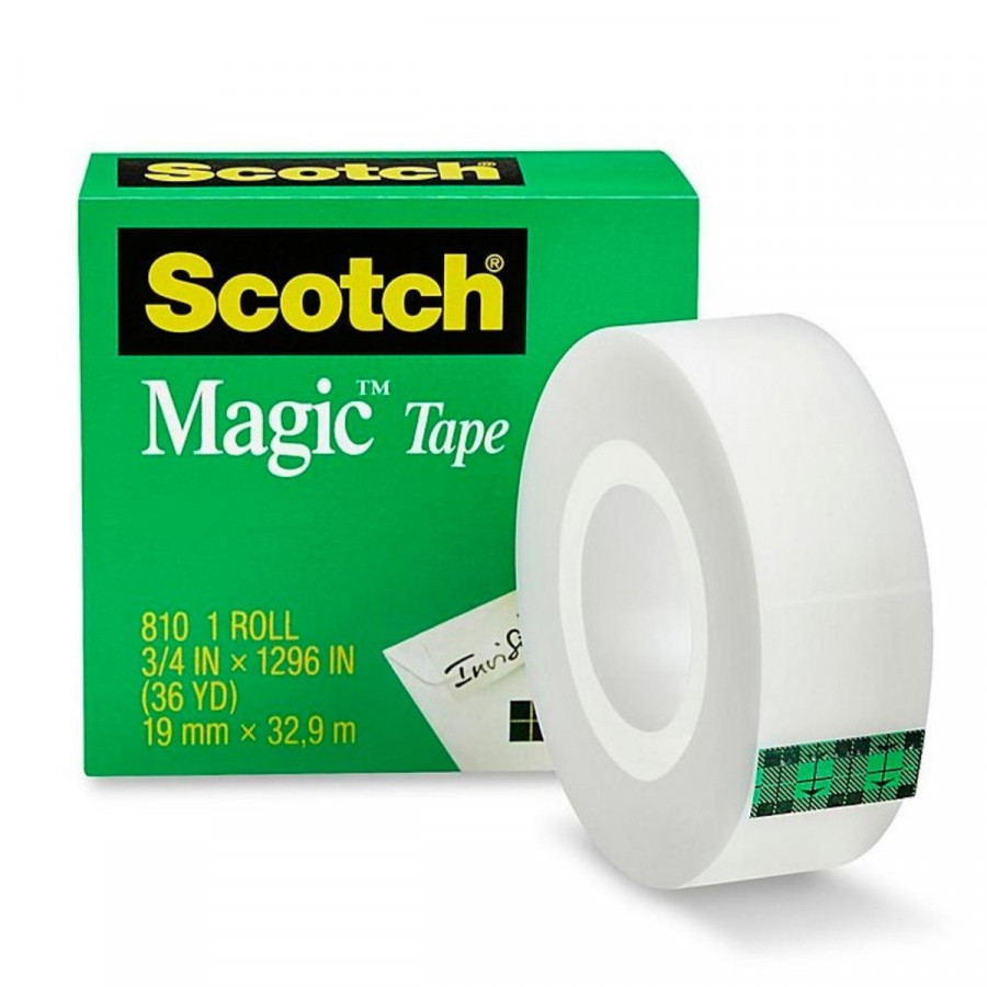 Băng Keo Ma Thuật 3M 810 Scotch Magic Tape 3/4 Inch x 36 Yard