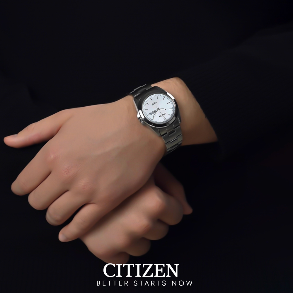 Đồng Hồ Nam Citizen Dây Thép Không Gỉ BF0581-54A - Mặt Trắng (39.4mm)