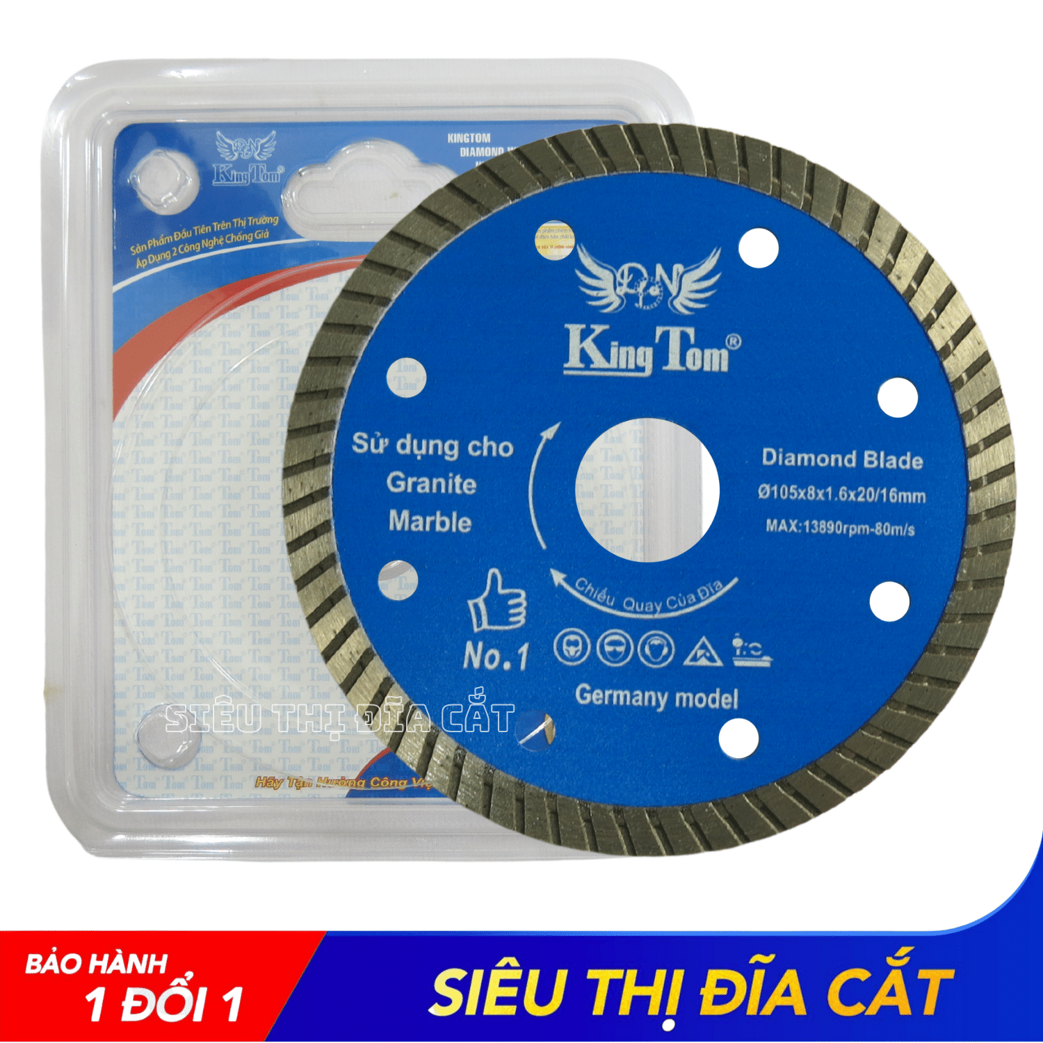 Lưỡi Cắt Đa Năng 105mm KingTom - Lực Công Phá Mạnh, Cắt Ngọt, Êm Tay