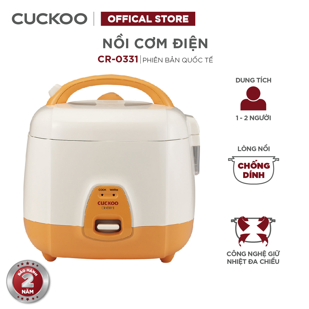 Nồi cơm điện Cuckoo 0.5L CR-0331 - Lòng nồi chống dính - Hàng chính hãng