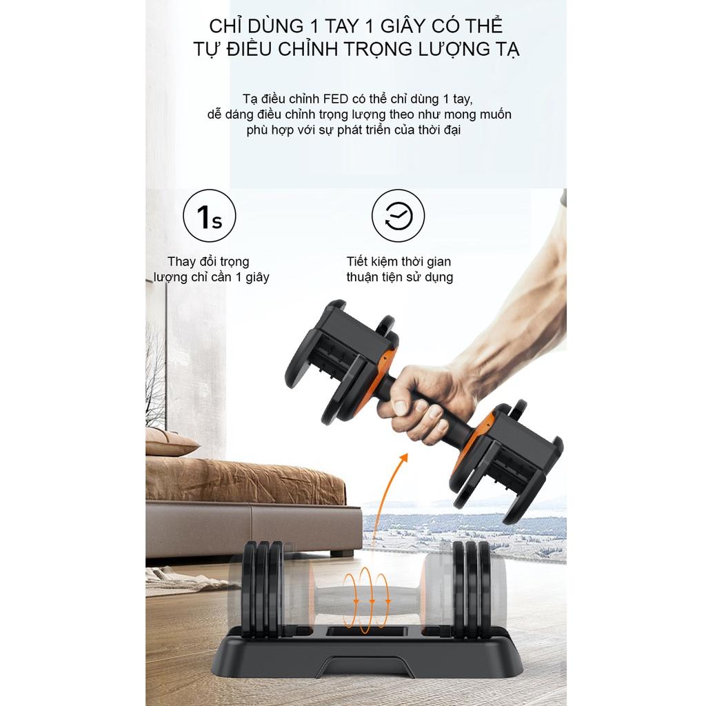 Tạ Tay Điều Chỉnh Đa Năng 8026 Bộ 20KG - 10KG/tay