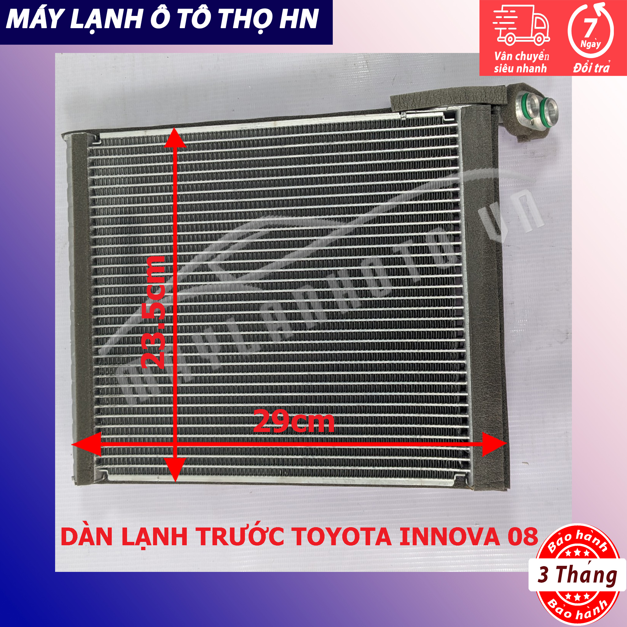 Dàn (giàn) lạnh Toyota Innova-Fortuner 2008 2009 2010 2011 2012 2013 2014 (giàn trước) Thái Lan/Nhật Bản 08 09 10 11 12