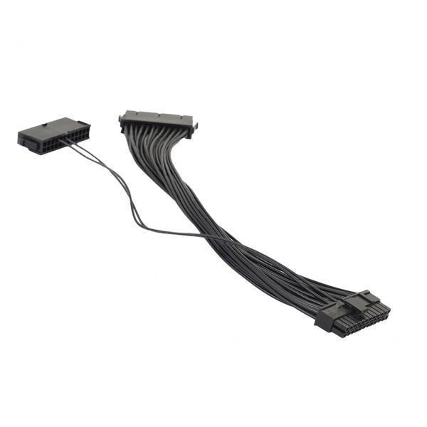 2x24PIN 20+4 Dual PSU Multiple Power Supply Splitter Adapter 30cm Cable Cord