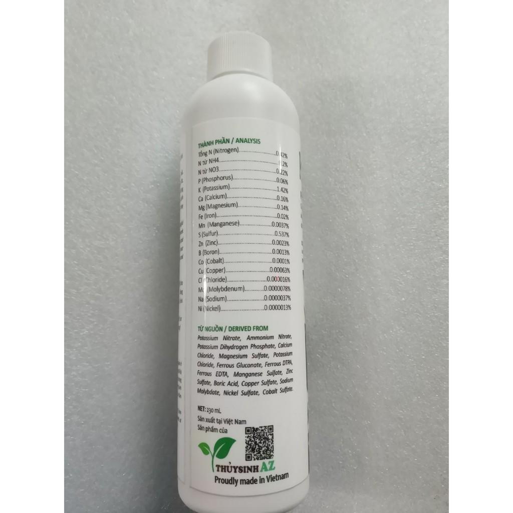Phân Nước Thuỷ Sinh Premium Fertilizer 230ml - Chuyên Rêu, Ráy, Dương Xỉ, Bucep
