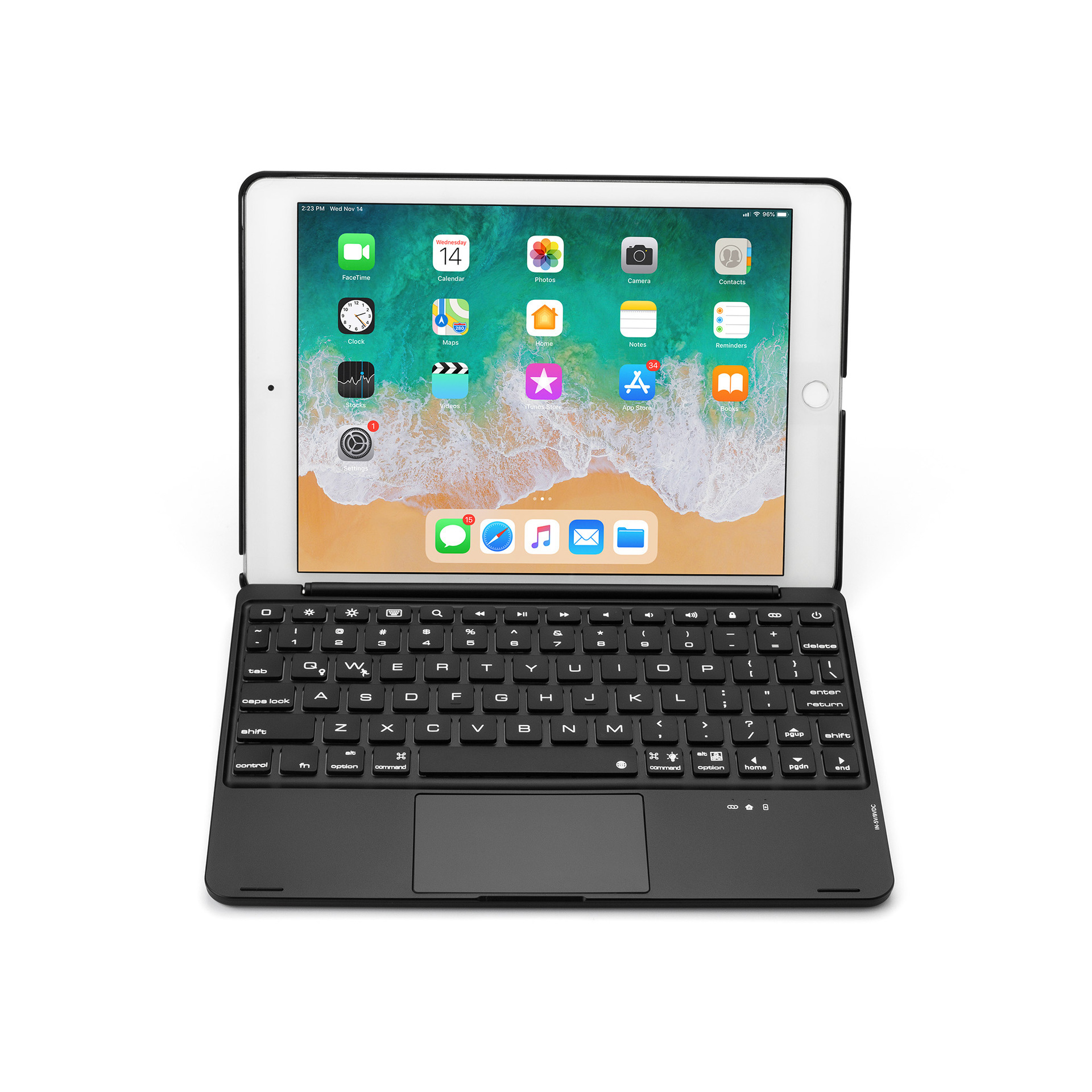 Bàn phím F8TS cho ipad màn hình 9.7 inch - 7 màu đèn cho bàn phím - Có touchpad tiện lợi - Hàng chính hãng