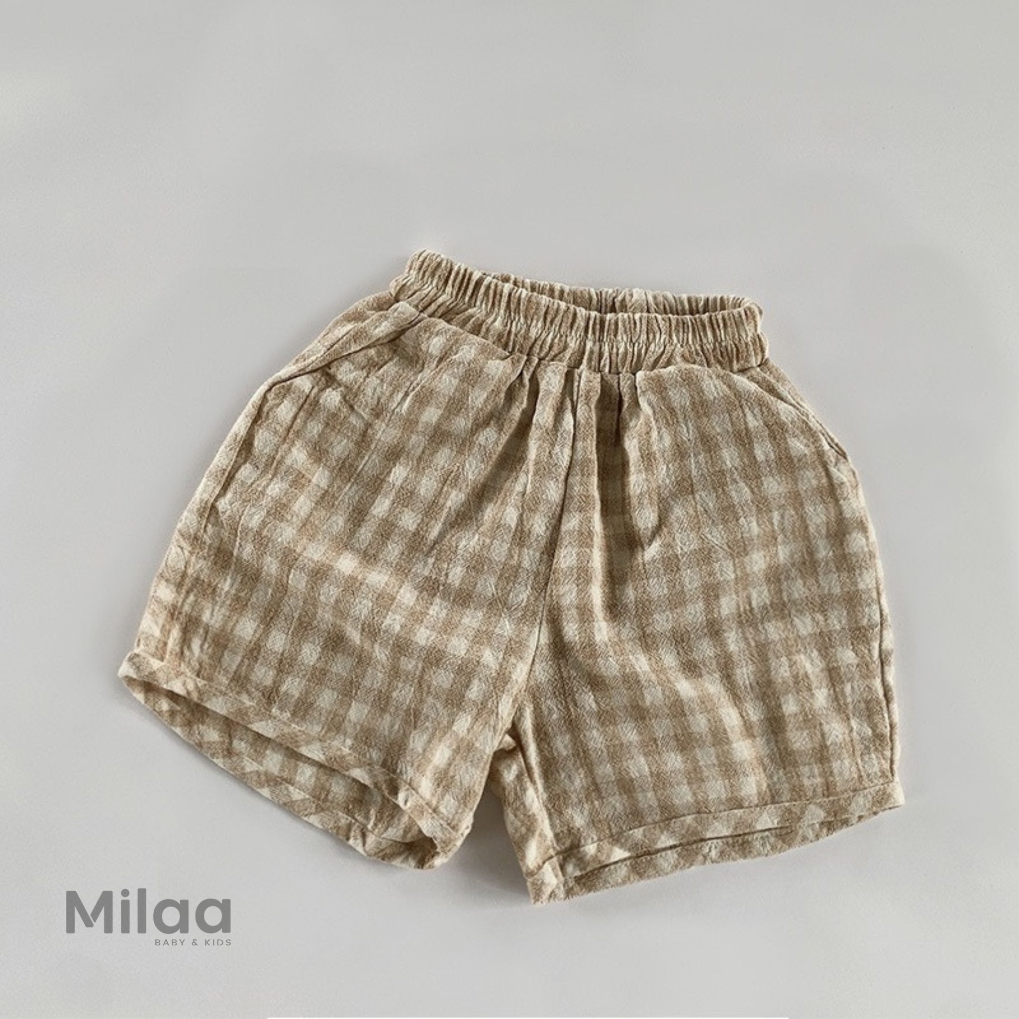 Quần Short Linen 3 Màu Siêu Vintage Cho Bé MiLaa Kids QN0202