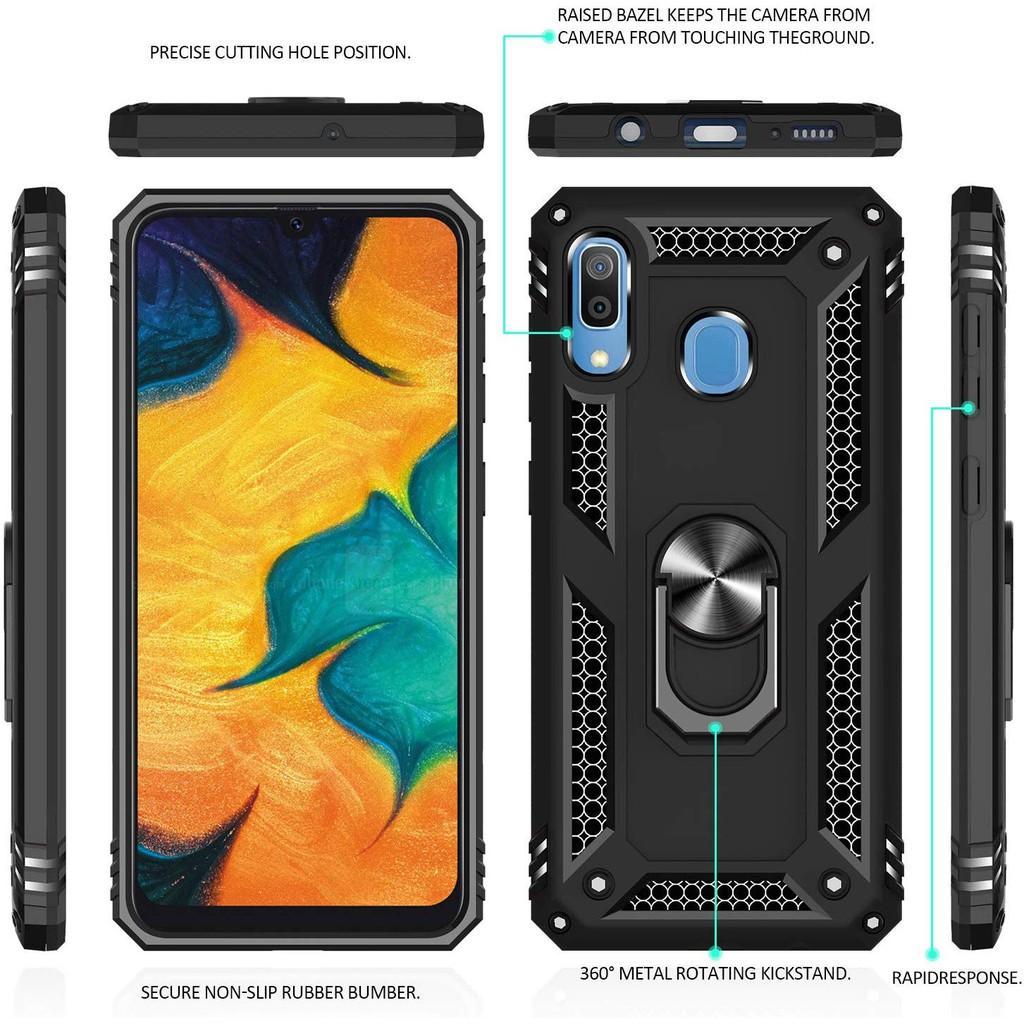 Ốp lưng cho Samsung A30 chống sốc 2 lớp kèm nhẫn iring làm giá đỡ