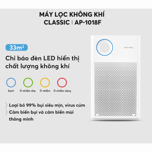 Máy lọc không khí Coway Classic AP-1018F - Hàng chính hãng