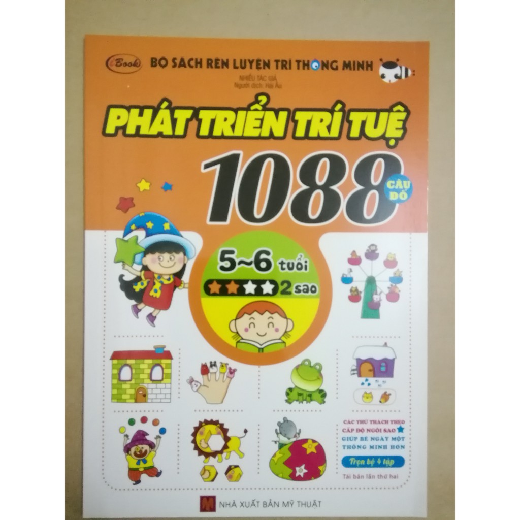 Combo 1088 Câu Đố Phát Triển Trí Tuệ 5-6 Tuổi  bộ 4 cuốn (tái bản)