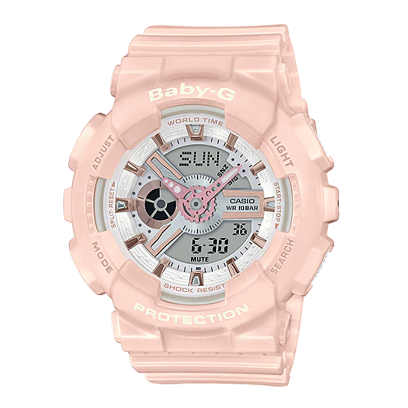 Đồng Hồ Nữ Dây Nhựa Casio BABY-G BA-110RG-4ADR Sweet Peach | BA-110RG-4A