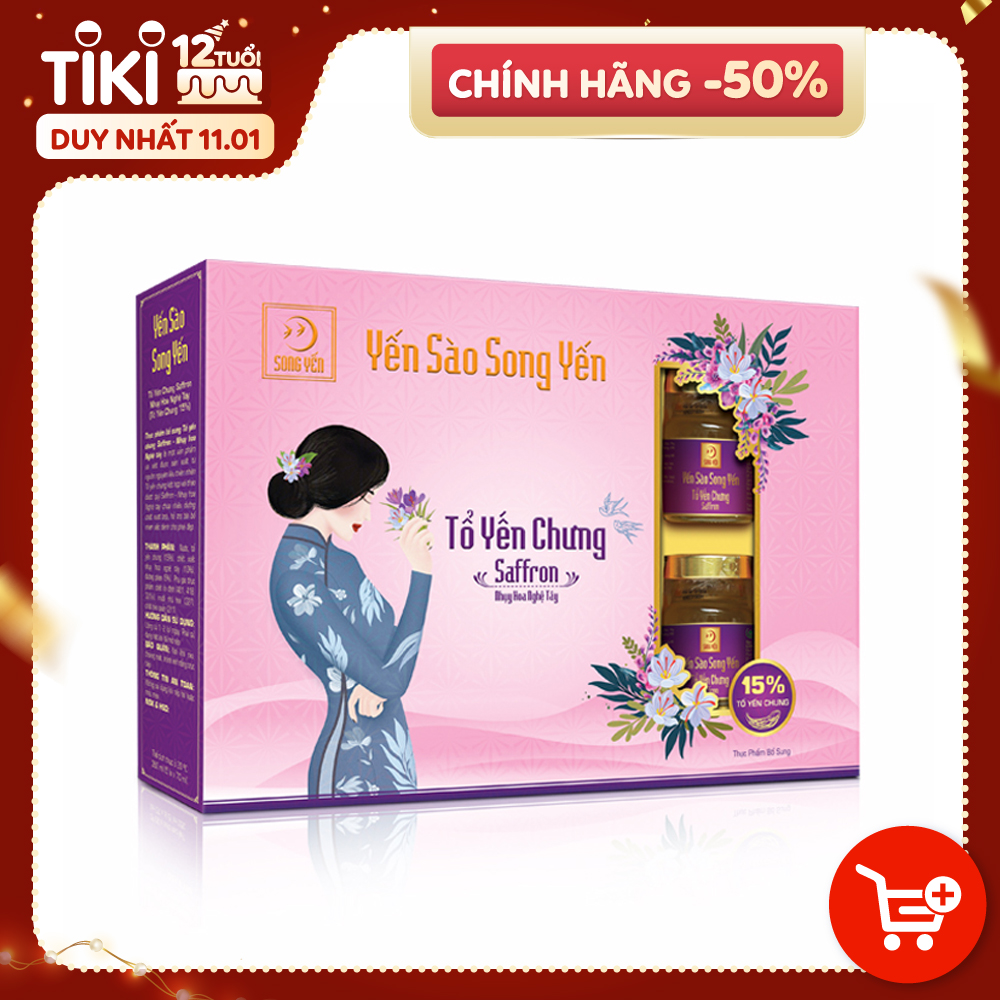 Tổ Yến Chưng Saffron Nhụy Hoa Nghệ Tây 15% Song Yến (Lốc 5 x 70ml)