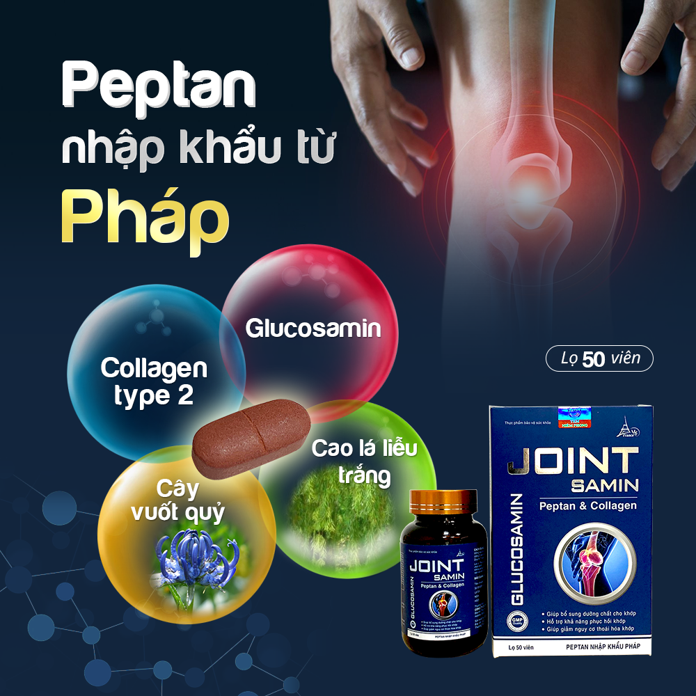 Viên Uống Giảm Đau Mỏi Khớp Bổ Sung Dưỡng Chất Làm Trơn Ổ Khớp JOINT SAMIN ( Hủ 50 viên )