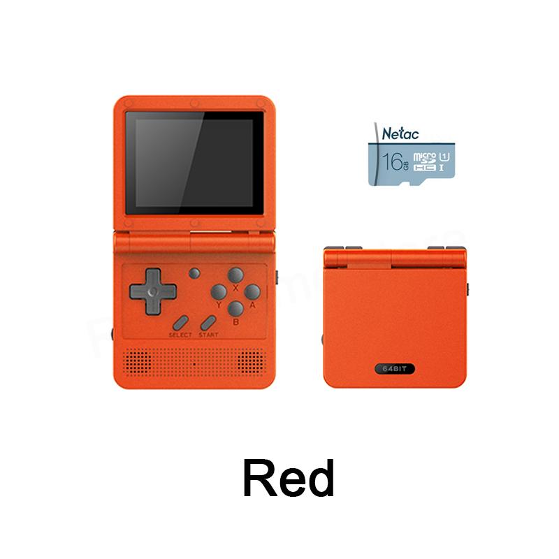 V90 3 inch màn hình IPS Flip Handheld Console Dual 64 Bit Open System Trò chơi Trò chơi 16 mô phỏng cho PS1 Kids Quà tặng 3D Trò chơi mới