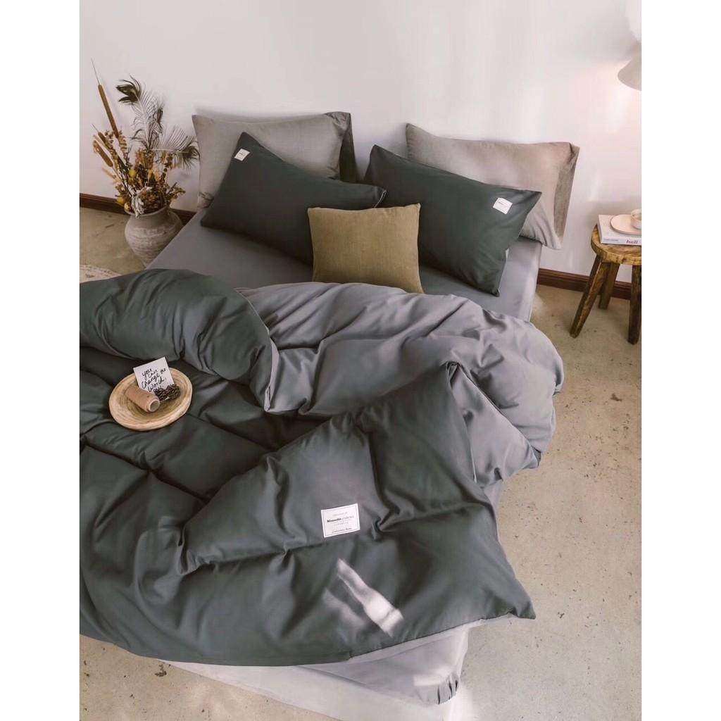 Bộ chăn ga gối cotton tici phong cách hàn quốc vải mềm mịn, không phai màu