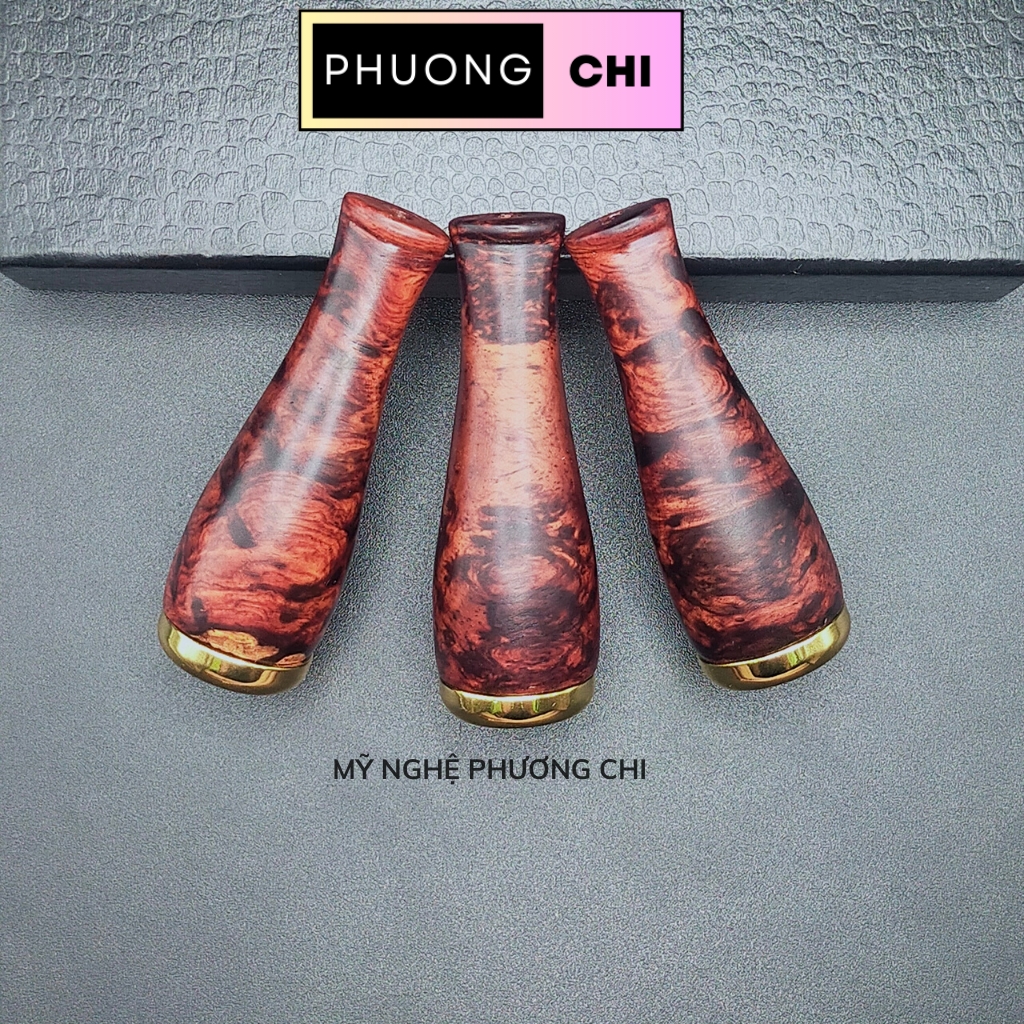 Tẩu Bắt Tóp Xì_Gà Ring 32-42 Bằng Gỗ Cẩm Đầu Đồng Mạ Va'ng - Quà Tặng Ý Nghĩa Nam Giới | Mỹ Nghệ Phương Chi
