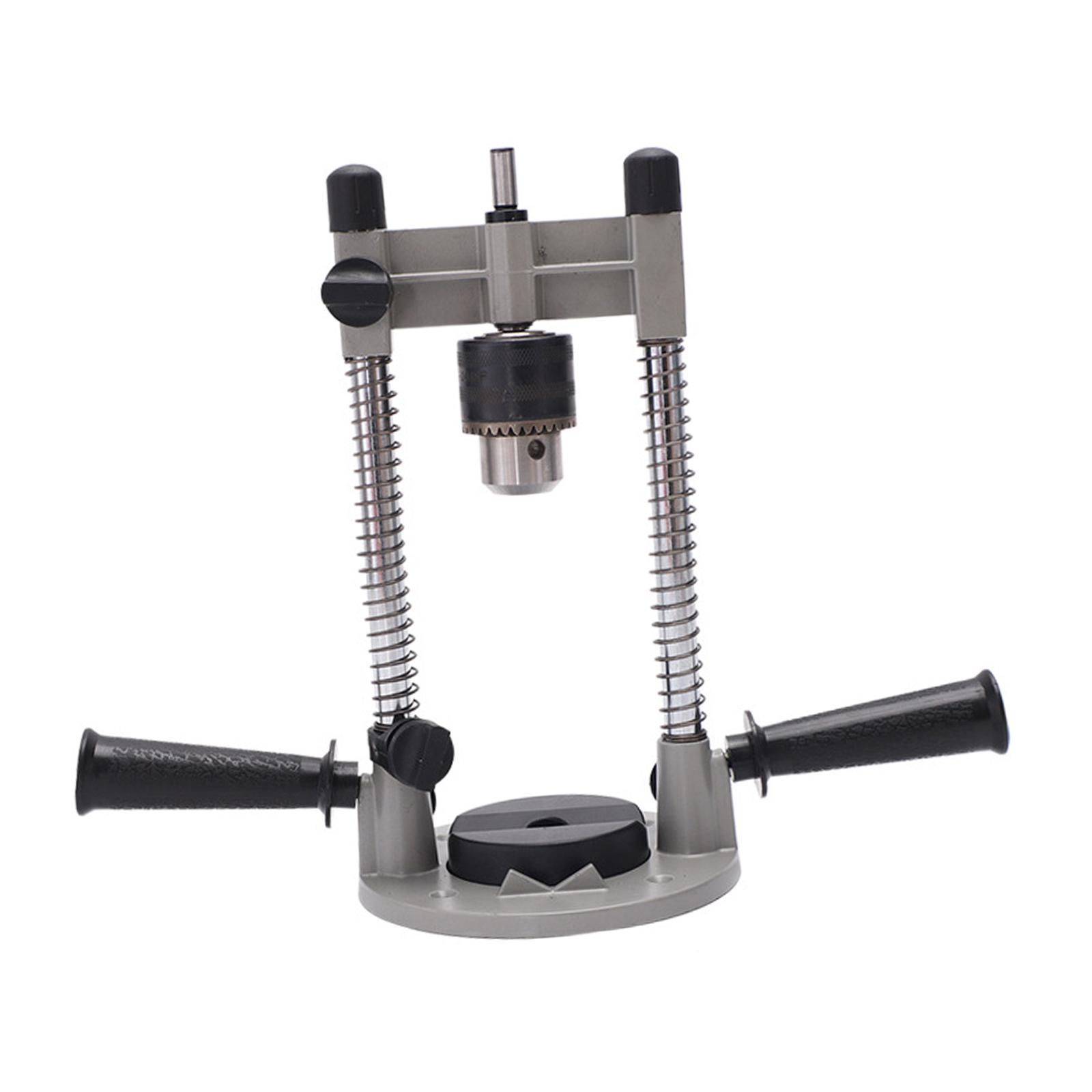 Drill Press Stand, Multi Angle Drill Guide Attachment with 8mm Chuck,  Adjustable Angle Drill Holder for 1/2in 1/4in or 3/8in Drills