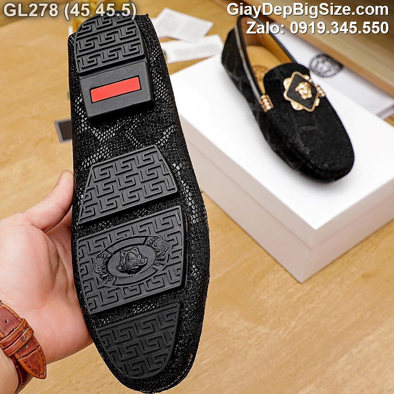 Giày mọi da đóng thủ công, giày lười cỡ lớn 45 46 47 48 cho nam cao to chân ú bè. Big size handmade loafer for wide feet