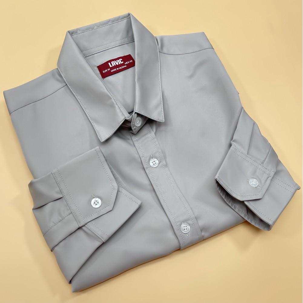 BIG SIZE Áo sơ mi nam chất vải lụa thoáng mát LV523