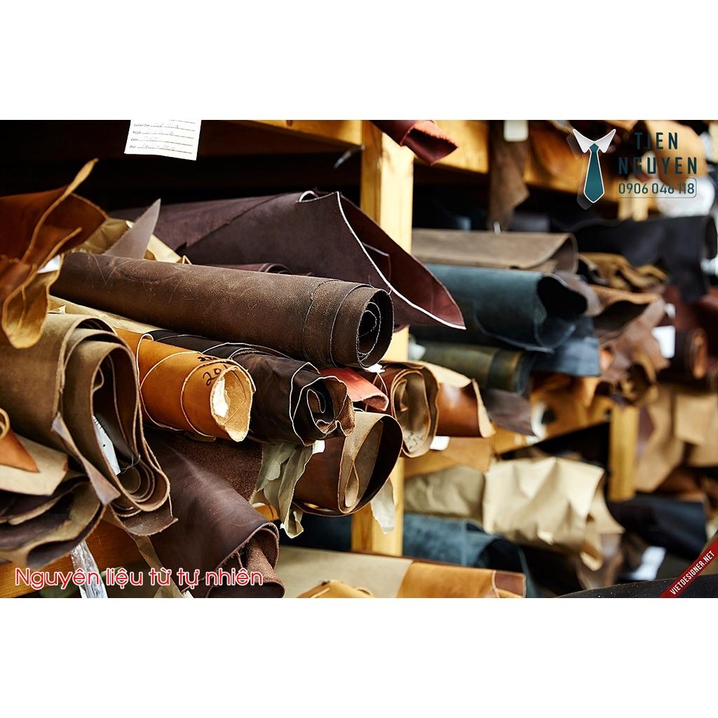 Thắt Lưng Nam Da bò 2 lớp, dây lưng công sở cao cấp BH 2 năm Full box - Khóa kim mặt màu bạc