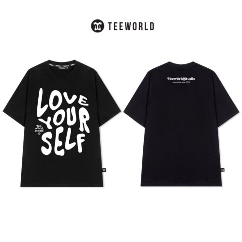 2 Áo thun Teeworld Love Yourself Form Unisex Nam Nữ 2 Màu Cùng Size