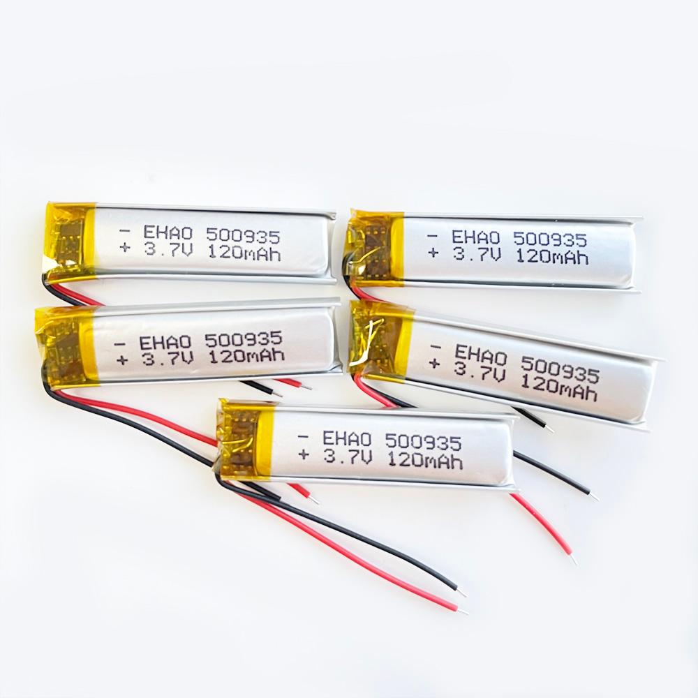 5 Pin Sạc Lithium Polymer 3.7V 120MAh Lipo 500935 Cho Tai Nghe MP3 GPS Camera DVD Bluetooth Đồng Hồ Thông Minh
