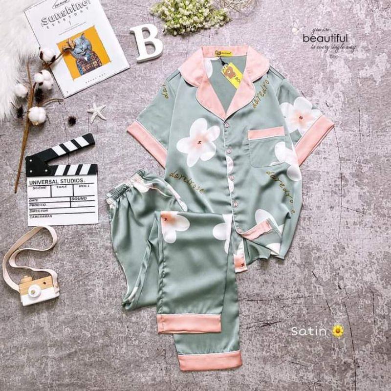 Bộ Satin Hoa đùi,tnqd và tdqd size