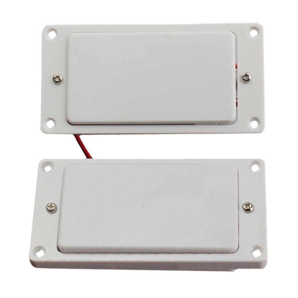 2x White Sealed Humbucker Pickup Frame Replacement Parts for Electric Guitar