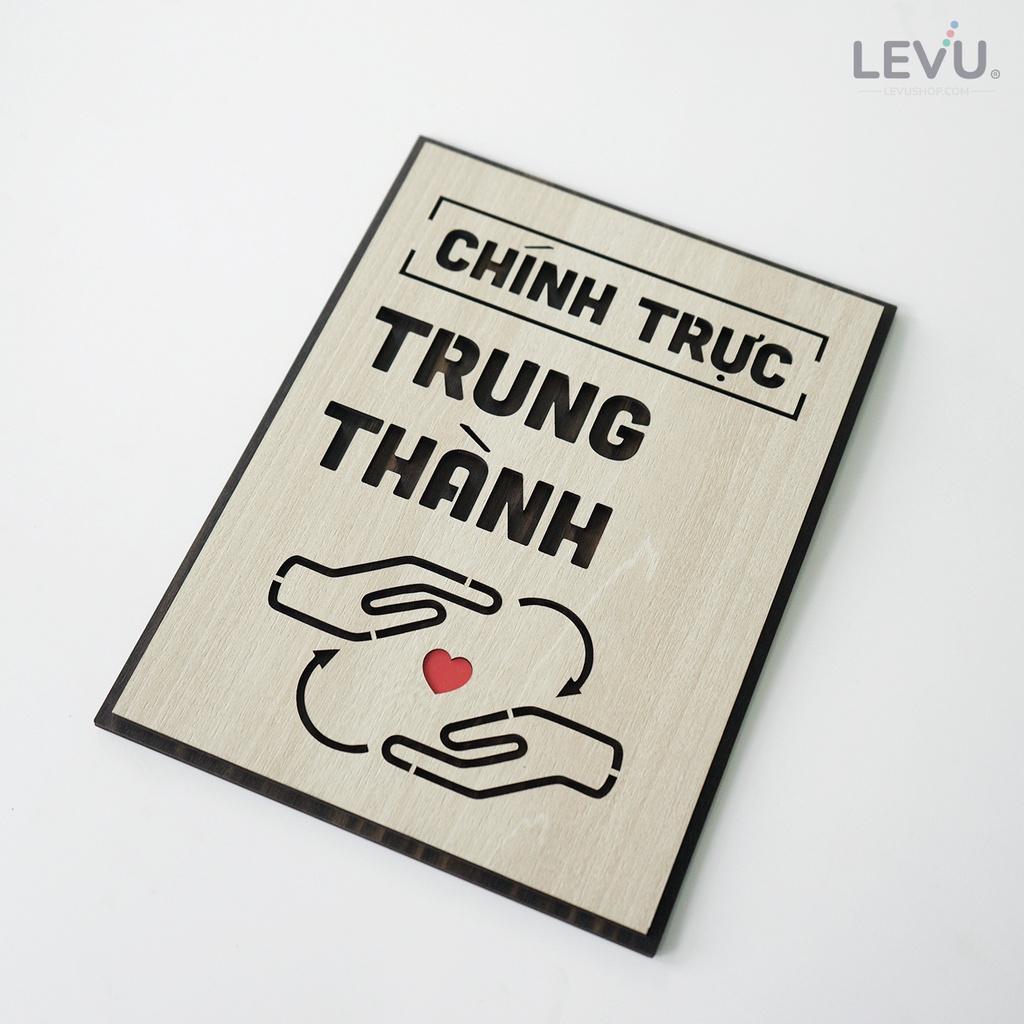 Tranh treo tường LEVU LV040 "chính trực - trung thành"