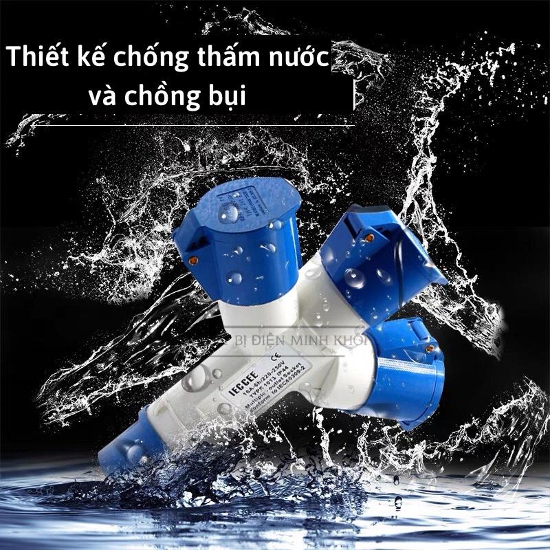 Ổ Cắm Công Nghiệp Chia 3 Chạc 16A  Phích cắm công nghiệp 3 trạc