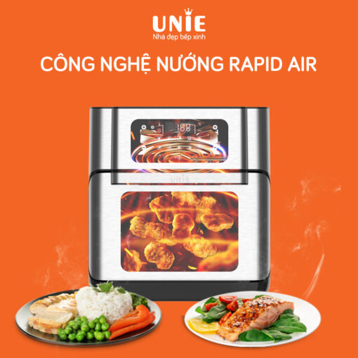 Nồi chiên không dầu UNIE UE-1000 dung tích 10L công suất 1800W - Hàng chính hãng