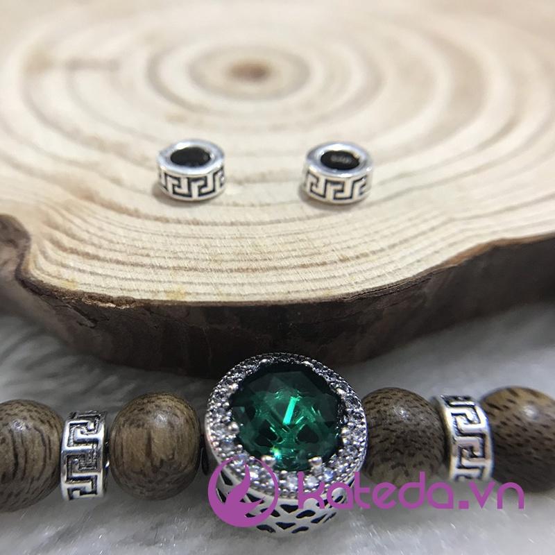 Bộ 2 charm chặn bạc S925 6li mix vong