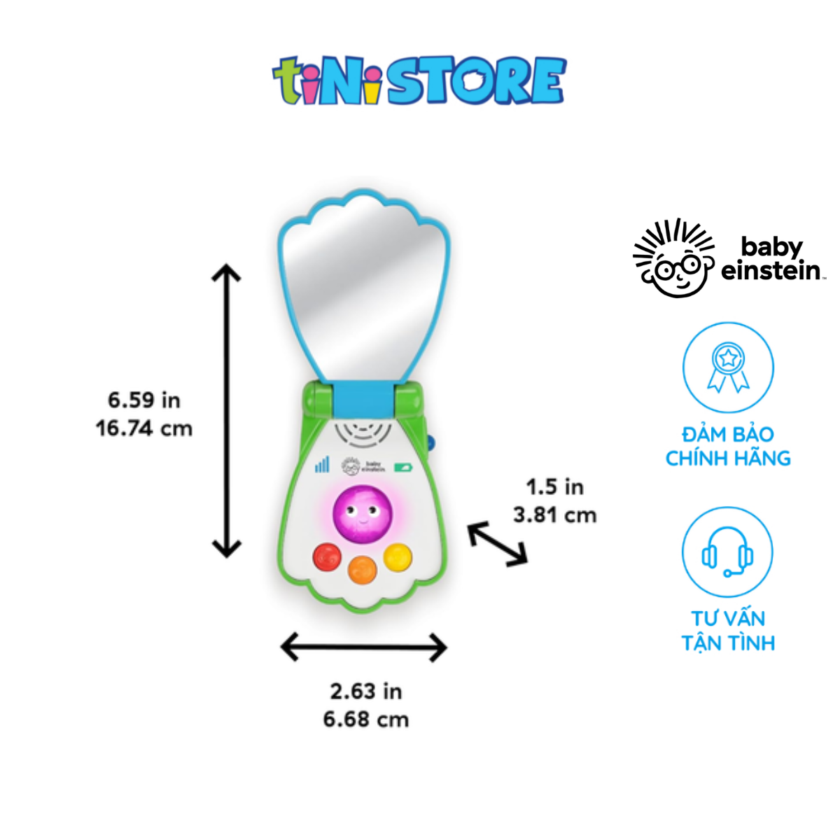 Đồ Chơi Điện Thoại Phát Nhạc Hình Vỏ Sò Baby Einstein 13146