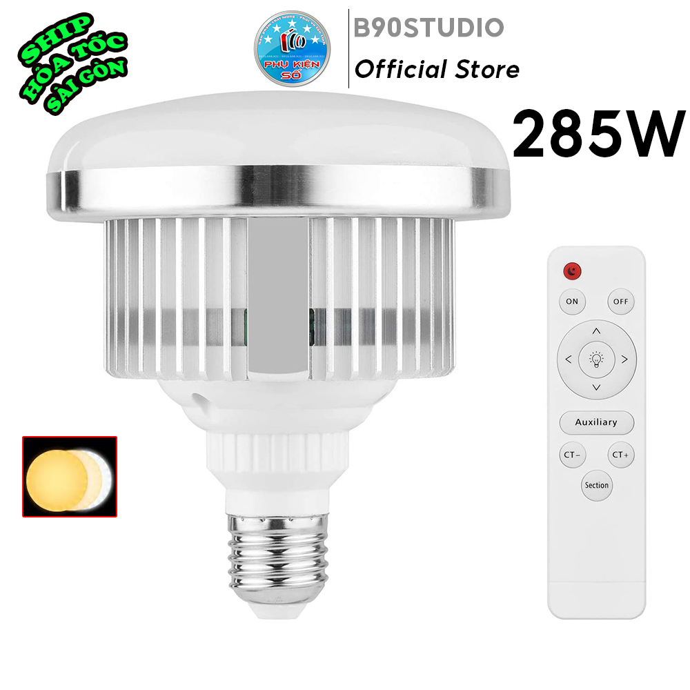 Bóng Đèn Led Siêu Sáng 285w Điều chỉnh nhiệt Độ Màu 3200k -6000k Có Remote