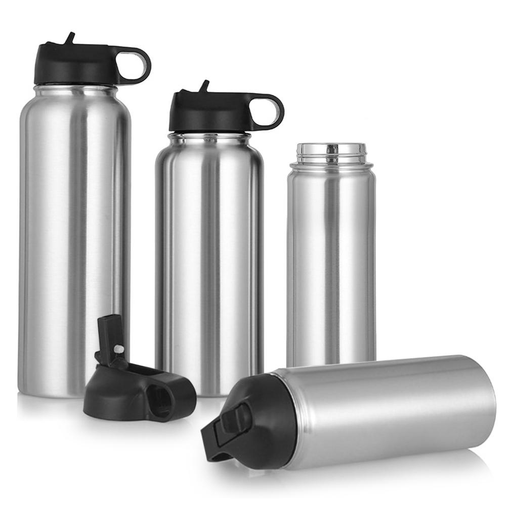 Portable Lifting Sports Water Bottle Vacuum Insulated Stainless Steel Double Wall with Leakproof Lids