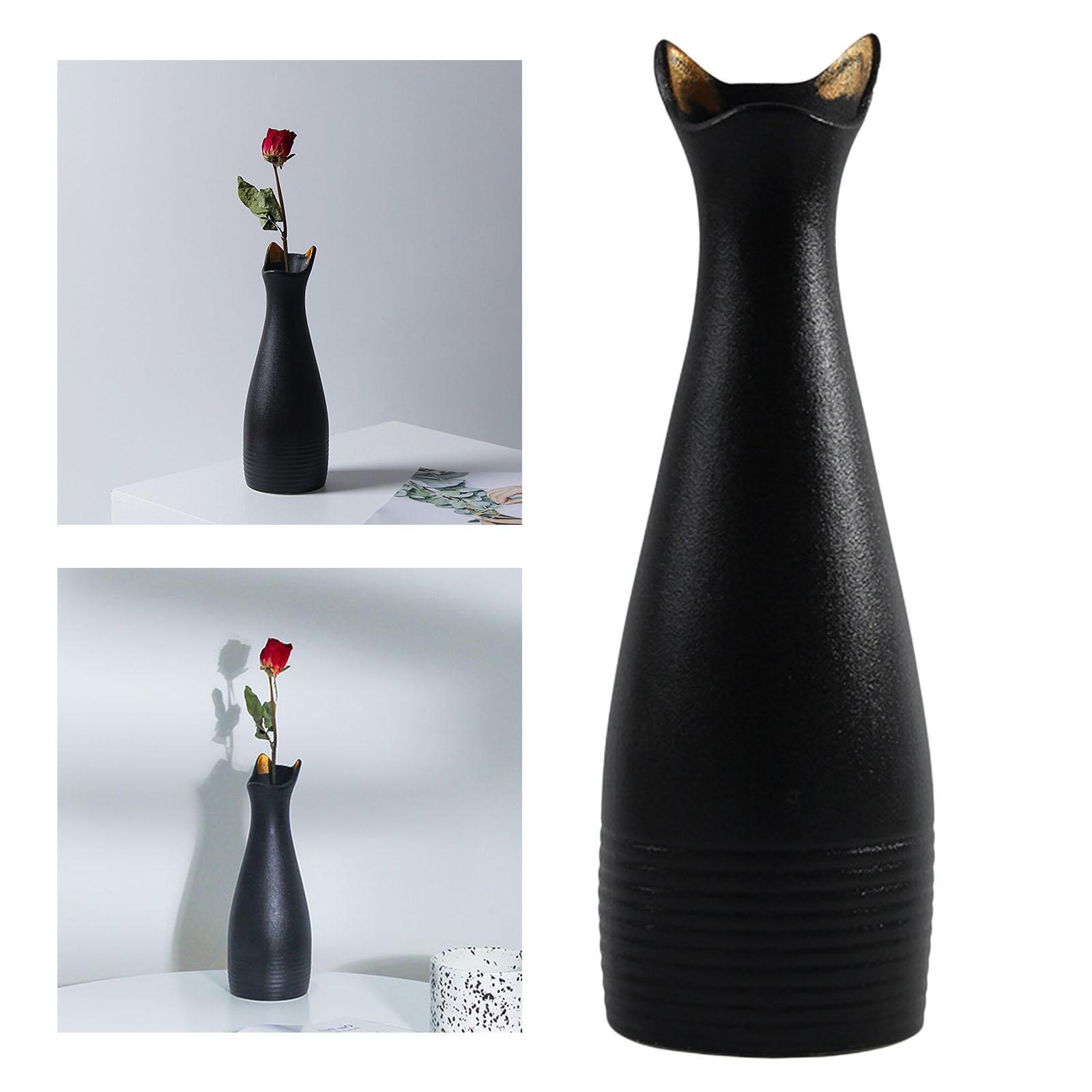 2 Pieces Cute Ceramic Dry Flower Vase Photo Props Decor Floral Arrangement