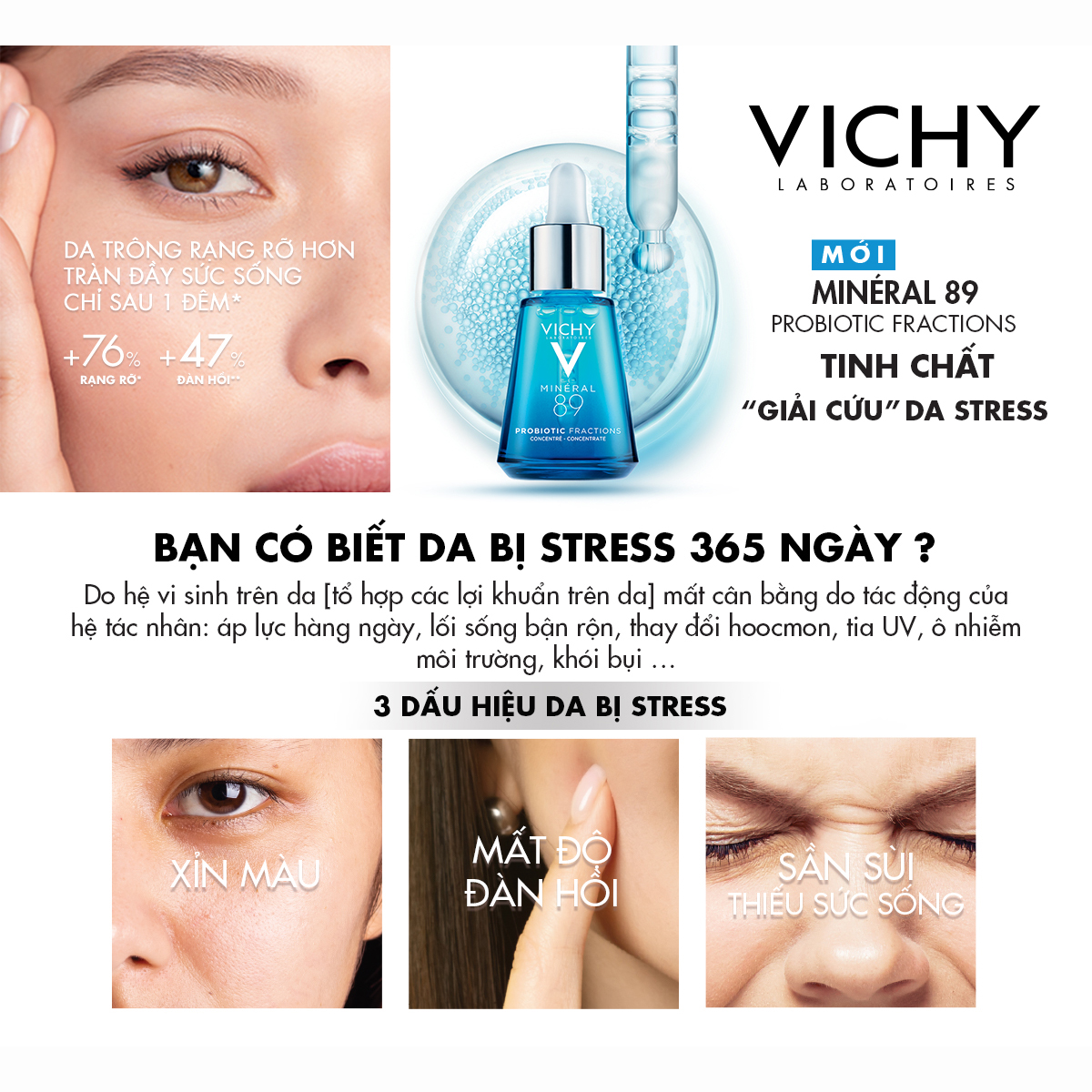 Tinh chất giải cứu làn da tức thì Vichy Mineral 89 Probiotic Fractions 30ml