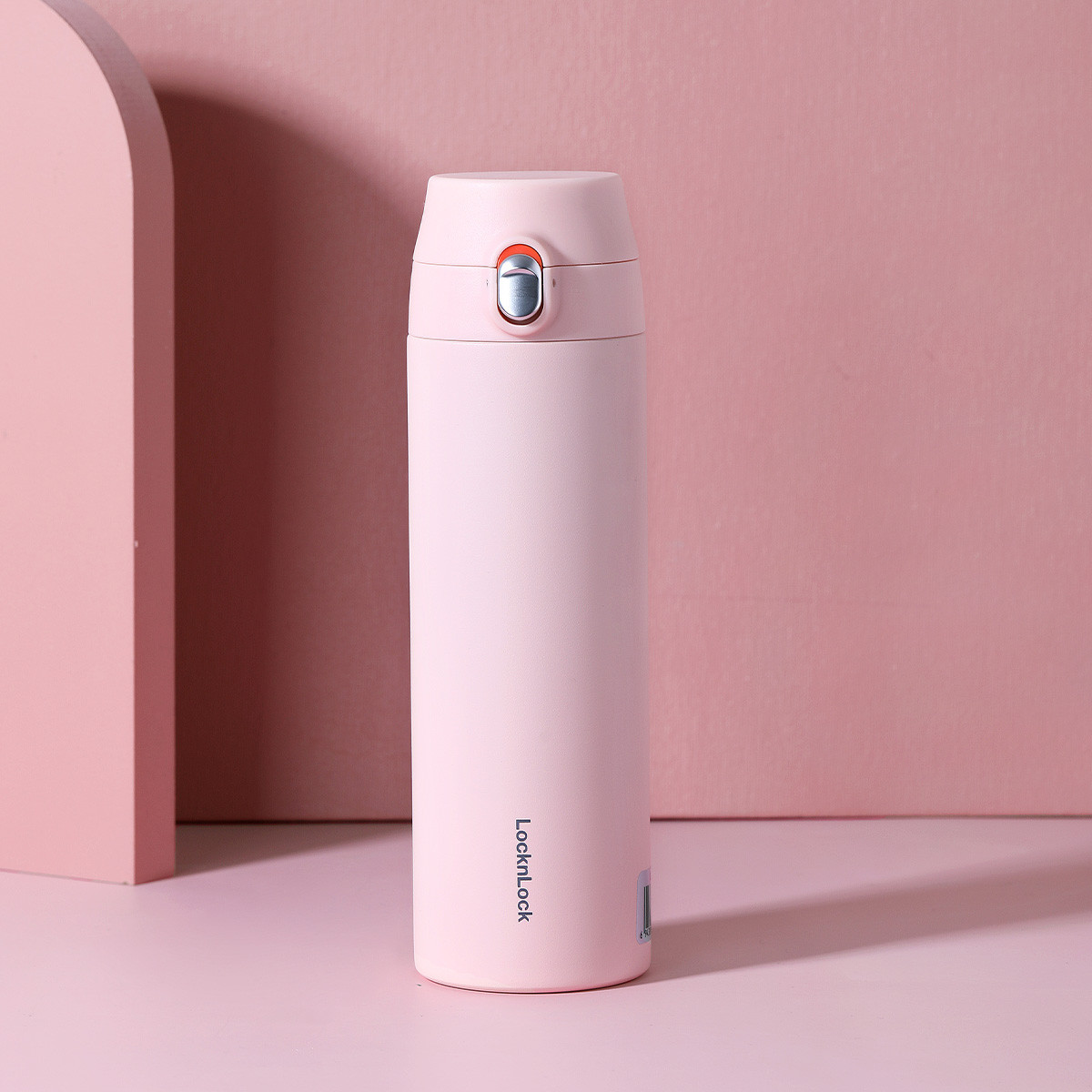 Bình Giữ Nhiệt LocknLock Featherlight One-touch Tumbler màu trắng LHC3257WHT 500ml - Hàng chính hãng, nắp bật tiện lợi - JoyMall