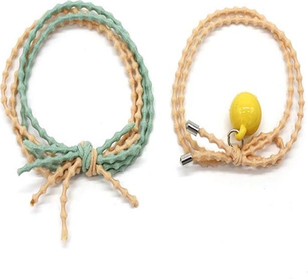 Set 9 cột tóc nhiều màu dễ thương - Vàng hồng