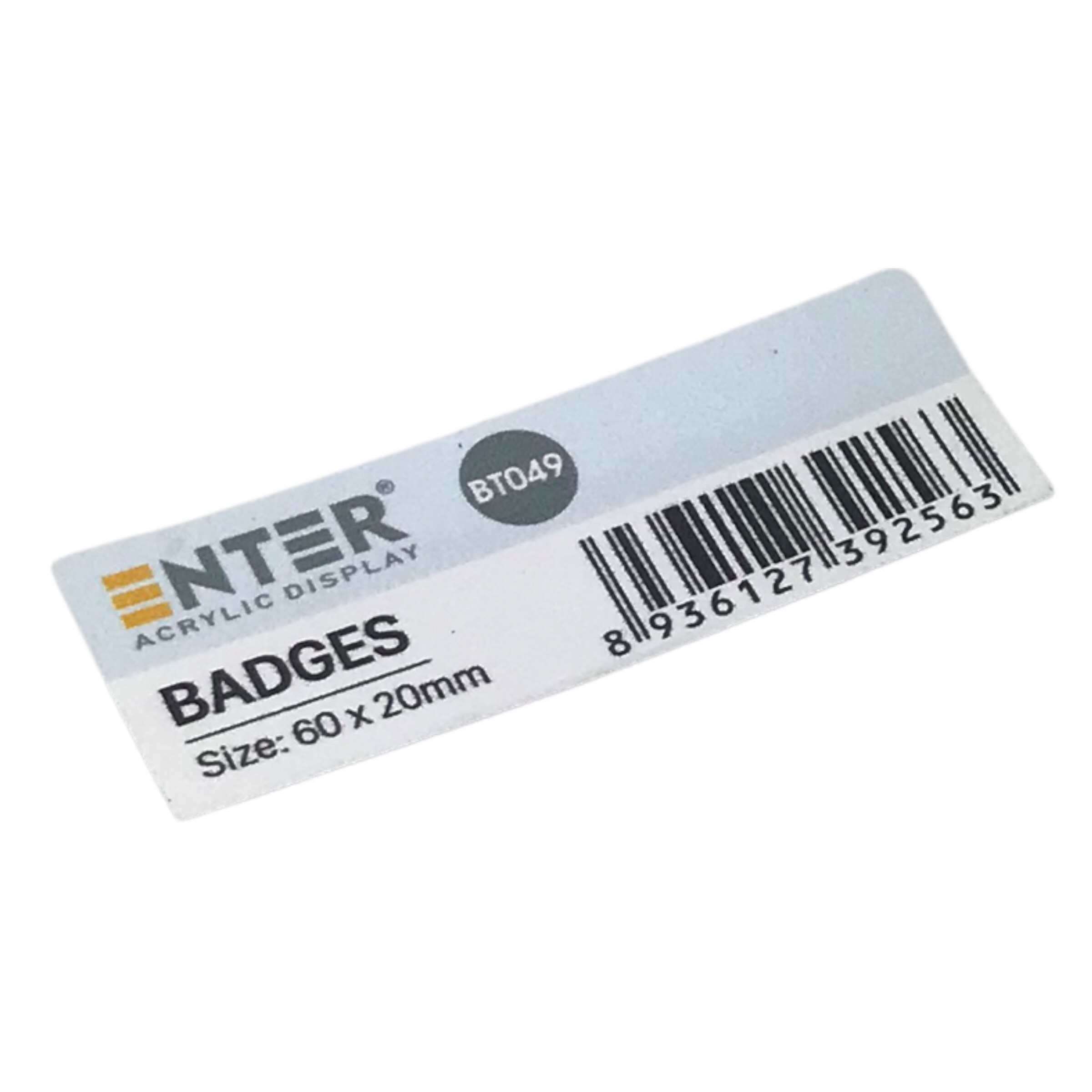 Phôi thẻ tên inox Enter BT049 60x20mm vàng xước N010 - Bịch