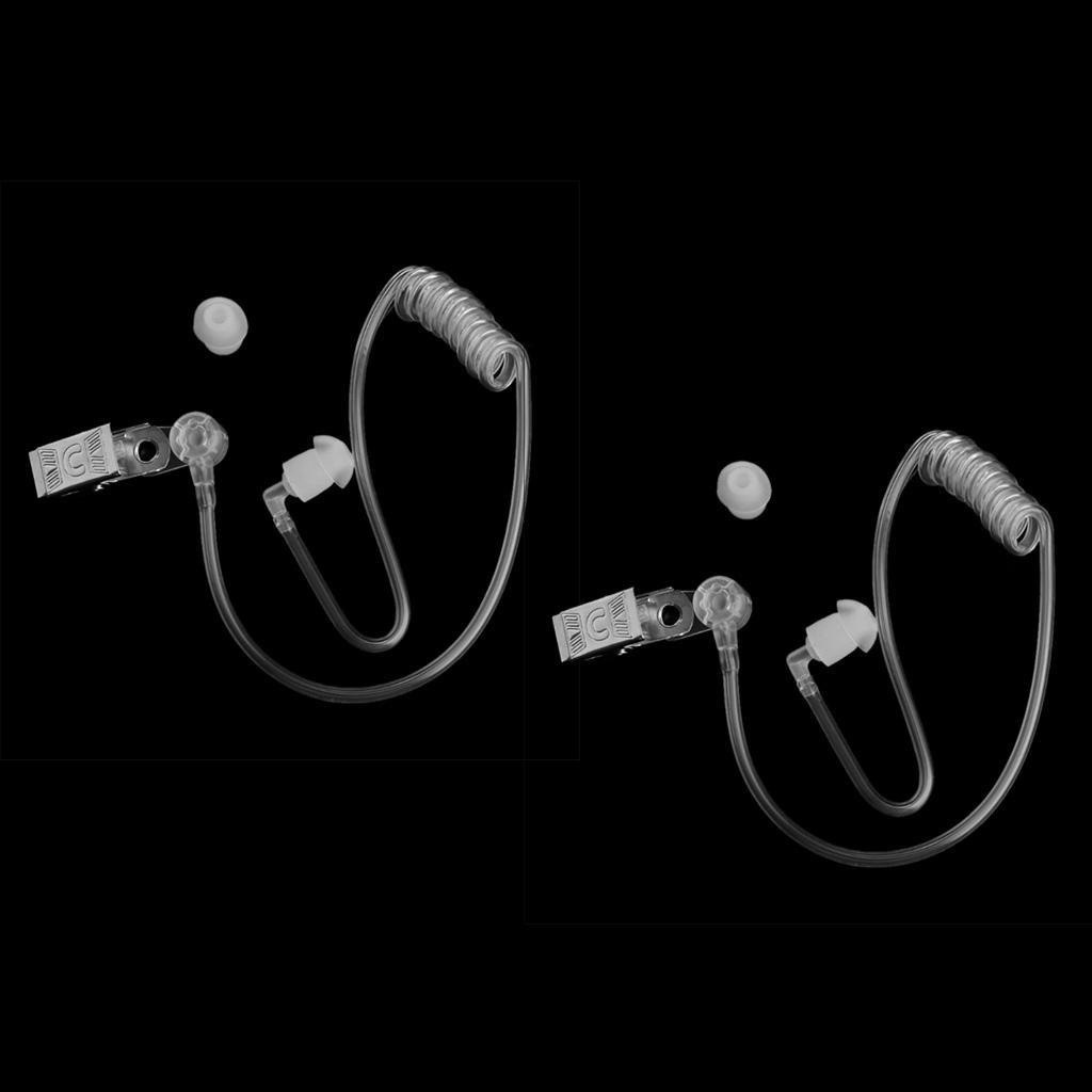 2 Pack Replacement Clear Acoustic Tube for Two  Earpiece and Headset,