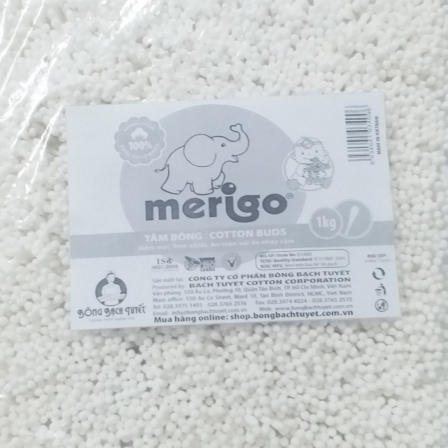 Tăm bông Merigo Gói 1 kg