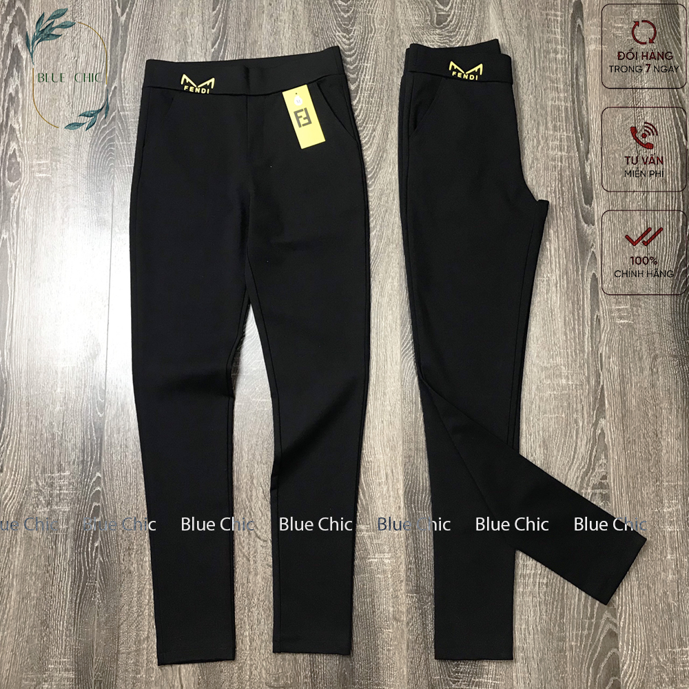 Quần legging nữ Blue Chic cạp cao gen bụng, vải Umi co giãn, mặc tôn dáng