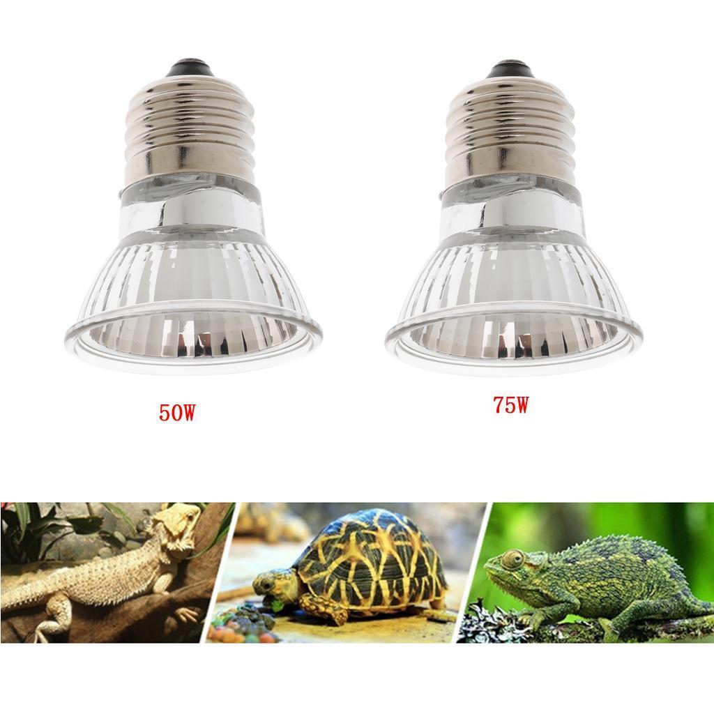 2pcs 50W E27 UVA+UVB Light Bulb Reptile Pet Terrarium Brooder Heater Lamp