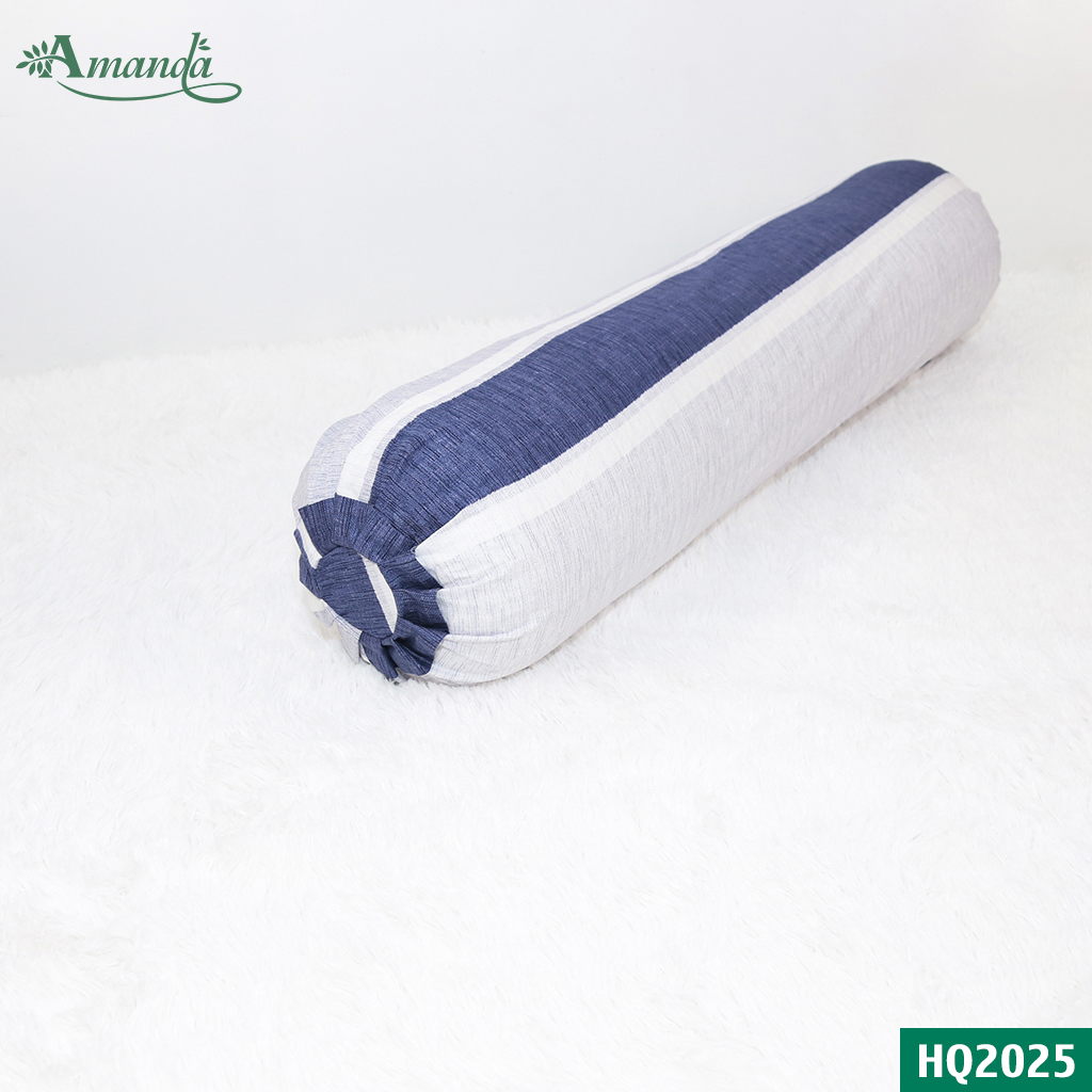 Vỏ gối ôm 35*105cm Amanda HQ2025, chất liệu cotton lụa satin Hàn Quốc được may khóa kéo dễ dàng sử dụng và vệ sinh
