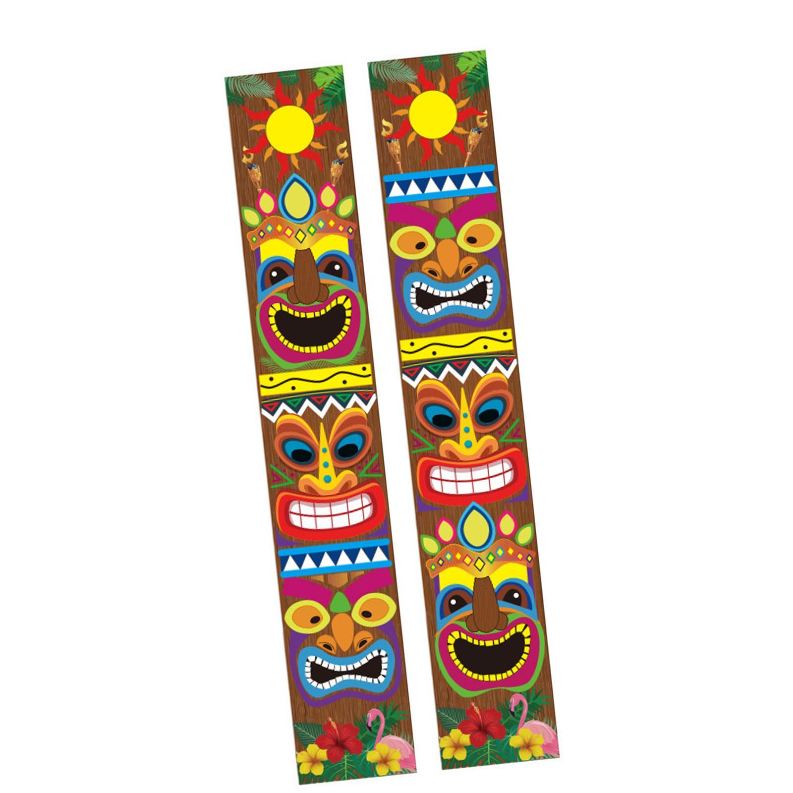 Happy Luau Party Decoration Aloha Tropical Door Porch Signs for Forest Party